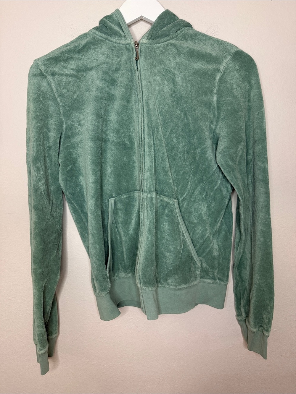 Juicy Couture Mint Green Zip-Up Teddy Hoodie